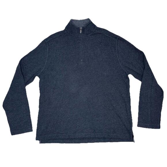 J. Crew Other - J Crew Mens XL Sueded Jersey 1/4 Zip Pullover Sweater Charcoal Gray Long Sleeve